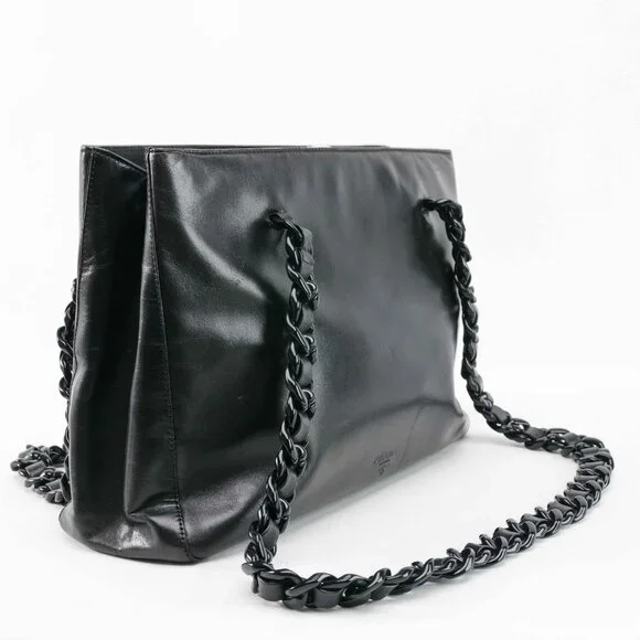 Prada Classic Nappa Chain/Leather Woven Strap Bag - Picture 4 of 16
